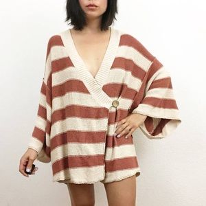 Intimately free people easy living striped rober knit romper